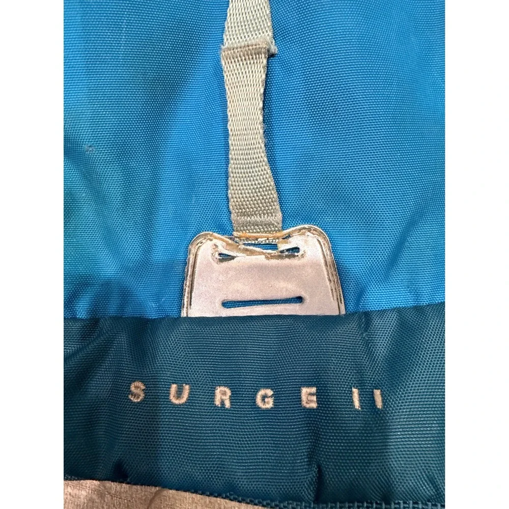 The North Face Surge II Backpack Blue Teal Laptop Travel Hiking Daypack